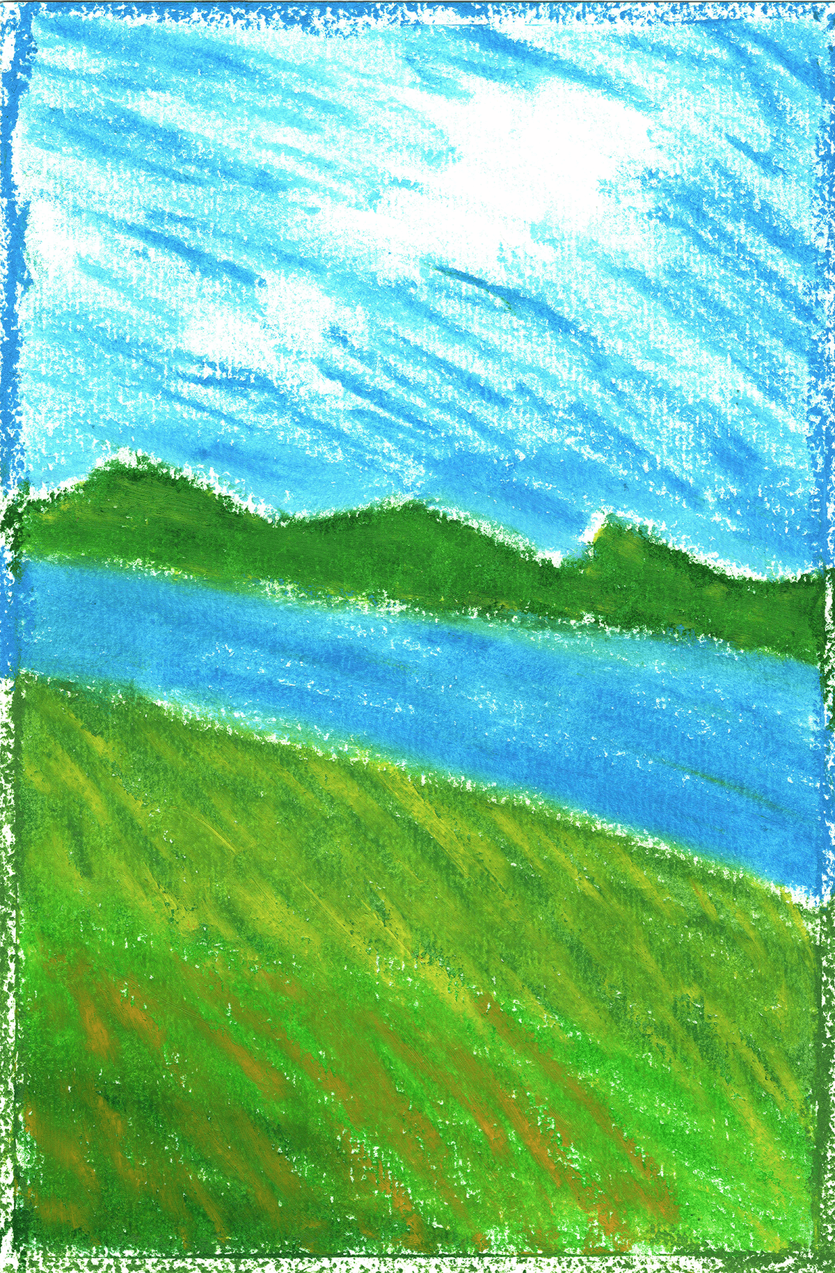 Pastel Abstract River Digital Art - Tranquil Landscape Wallpaper for Desktop, Phone, Tablet. Instant Download, Peaceful & Serene Abstract Expressionism. Perfect for Home Decor & Creative Spaces.