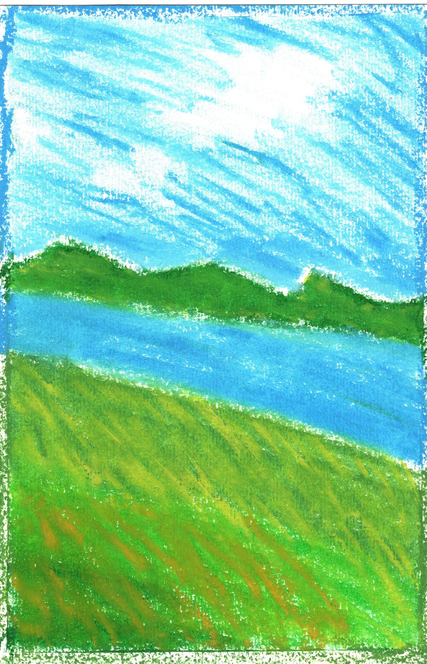 Pastel Abstract River Digital Art - Tranquil Landscape Wallpaper for Desktop, Phone, Tablet. Instant Download, Peaceful & Serene Abstract Expressionism. Perfect for Home Decor & Creative Spaces.